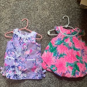 Lily Pulitzer 6-12 month dresses. Worn once. Asking $55 for both